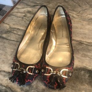 Tommy Hilfiger navy/red flats size 7.5w